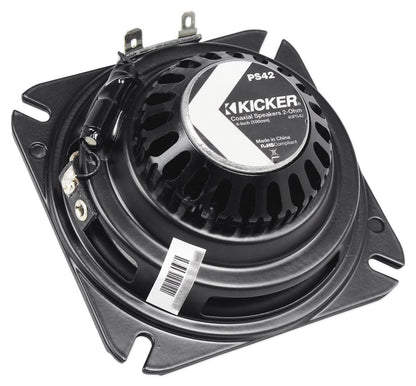 Pair Kicker 40PS42 4" 60W 2 Ohm ATV/Motorcycle Speakers Fits Honda Goldwing PS4