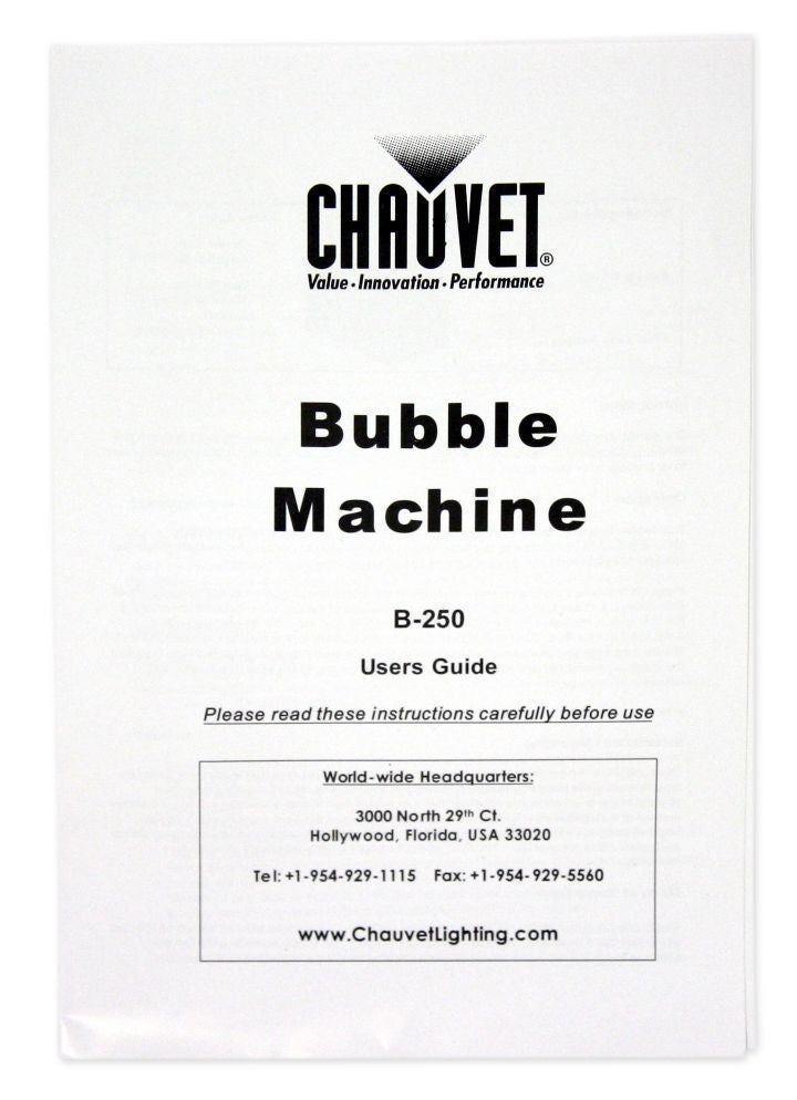 Chauvet DJ B-250 Portable Kids Party Bubble Effect Machine B250