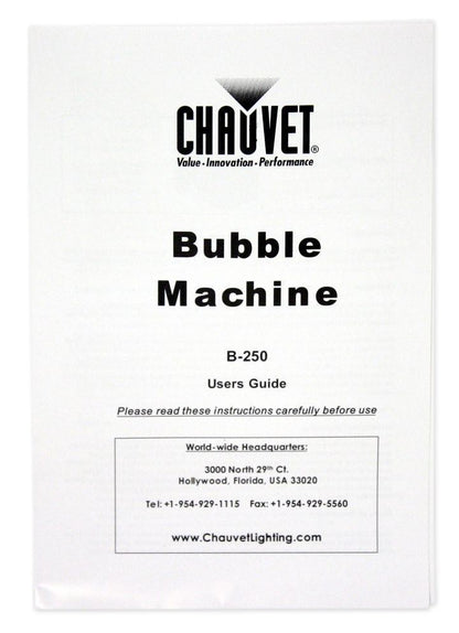 Chauvet DJ B-250 Portable Kids Party Bubble Effect Machine B250