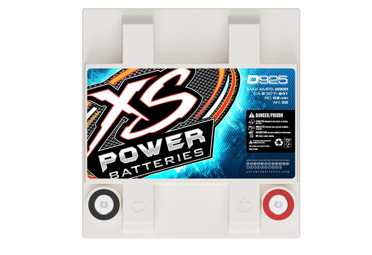 XS Power D950 12V 1000-2100W Range AGM Battery with M6 Terminal Bolt, Max 2100A