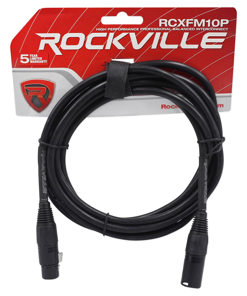 6-Pack 10' Female to Male REAN XLR Mic Cables (3 Colors x 2)