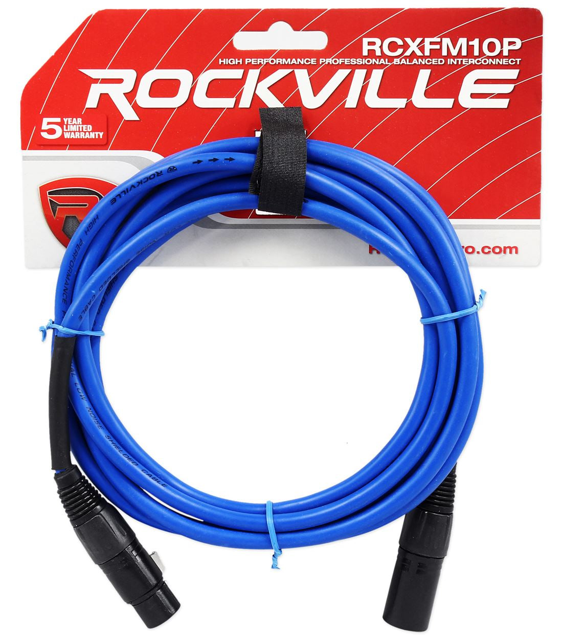 6-Pack 10' Female to Male REAN XLR Mic Cables (3 Colors x 2)