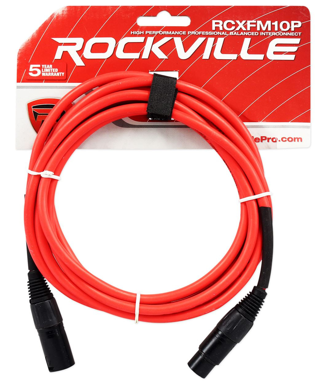 6-Pack 10' Female to Male REAN XLR Mic Cables (3 Colors x 2)