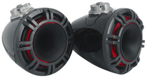 Pair KICKER 47KMFC9 9" Marine Boat Horn Loaded Flat Mount Tower Speakers KMFC9
