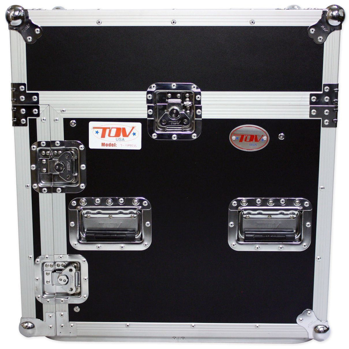Pro X T-10MRSS 10U x 10U Slanted DJ Rack Flight Case With Wheels+3/8" Wood