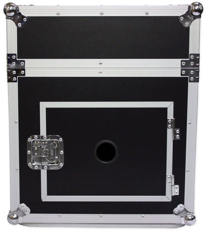 Pro X T-10MRSS 10U x 10U Slanted DJ Rack Flight Case With Wheels+3/8" Wood