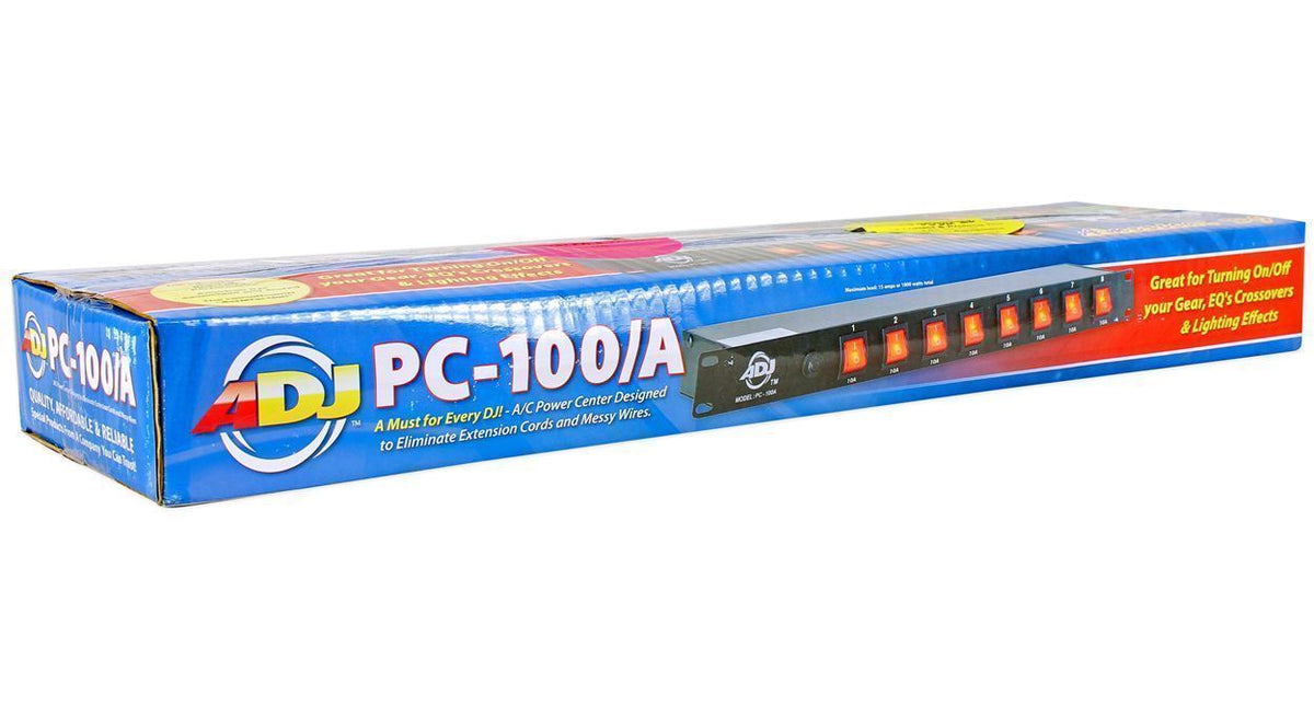 American DJ PC-100A 8-Switch Rack Mount On/Off AC Power Strip Source