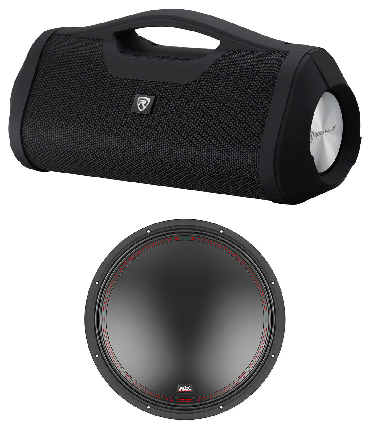 5515-44 15" Subwoofer + RPB-XL Bluetooth Boombox Speaker