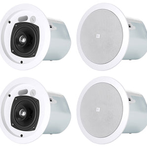 8) JBL Control 24CT 4" 70v Commercial Restaurant/Bar/Cafe White Ceiling Speakers