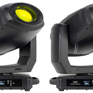 2) American DJ ADJ Hydro Profile Outdoor LED Wireless DMX Moving Head Spotlights