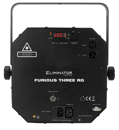 (4) Furious Three RG LED DMX Moonflower/Wash/Laser Effect Lights