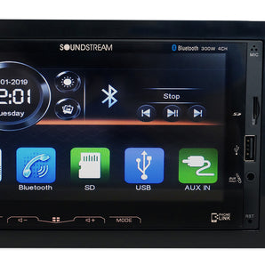 Soundstream VM-622HB 6.2” Car Monitor Bluetooth Receiver w/Android PhoneLink/USB