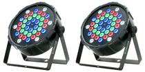 (2) LP 42 RGBW LED DMX Par Wash Lights