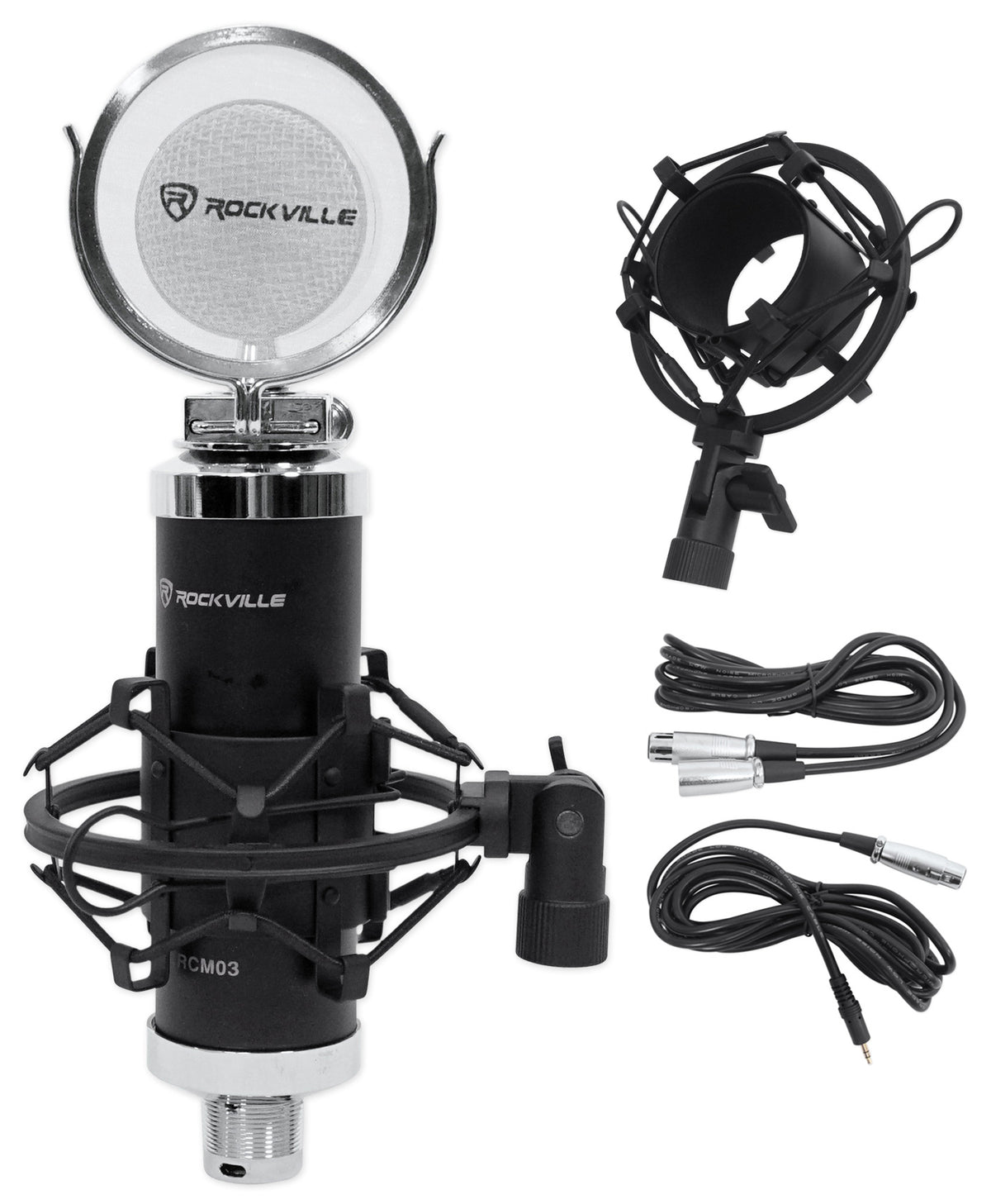 3-Person Podcast Recording Kit with ProFX10v3+ Mixer and Boom Arms