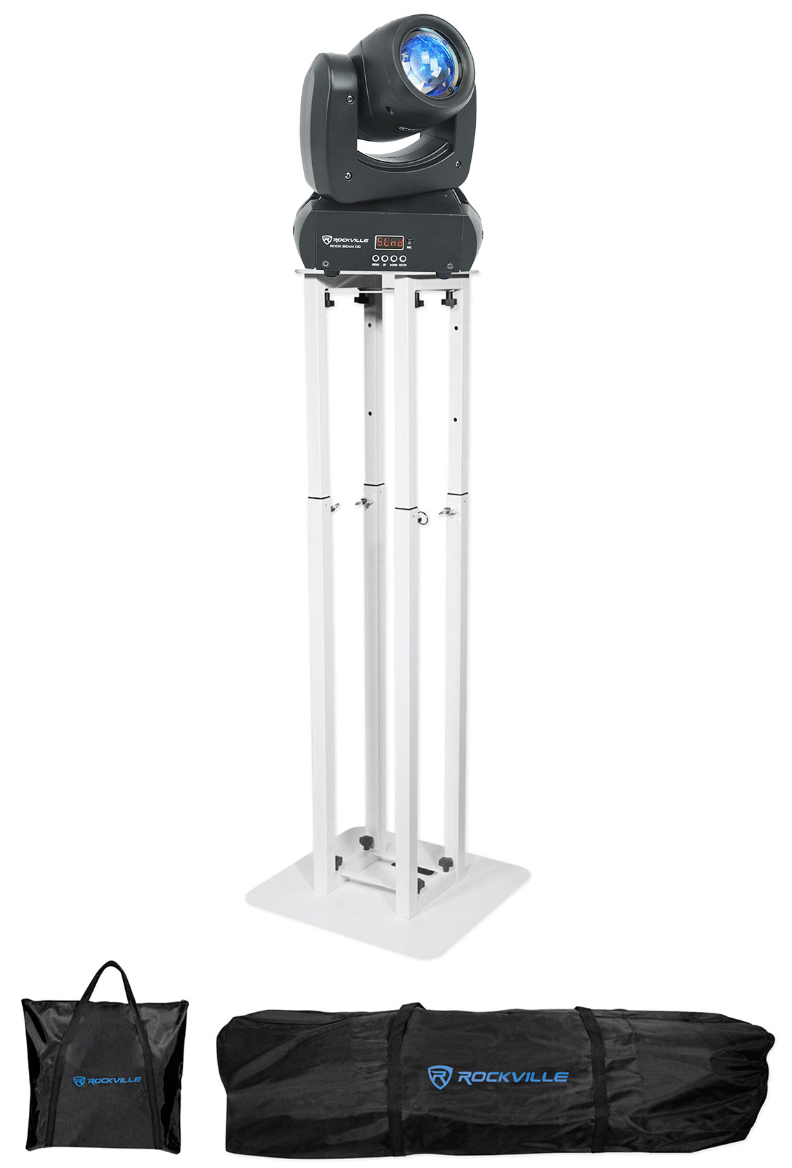 Rock Beam DC DJ Club Stage Pro Moving Head Light+White Totem Stand