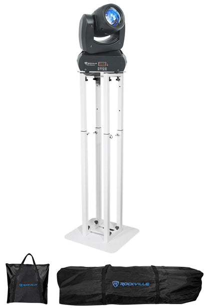 Rock Beam DC DJ Club Stage Pro Moving Head Light+White Totem Stand