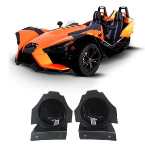 Polaris Slingshot Behind Seat Under Hoops 6.5" Waterproof Speakers + Enclosures