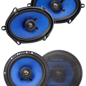 2) Hifonics HCC5768CX 5x7"/6x8"+2) HCC65CX 6.5" 2-Way Coaxial Car Audio Speakers