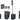 2 Rockville TITAN COLUMN 12 Pro/DJ Active Array Speakers w/Subs+Mixer+Cables+Bag