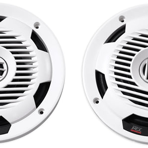 Pair MTX Audio WET77-W 7.7" 300 Watt Marine Boat ATV/UTV/RZR/Cart Speakers-White