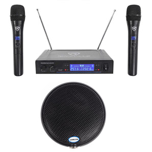 Samson CM11B Omni-directional Boundary Microphone + Dual Handheld Wireless Mics