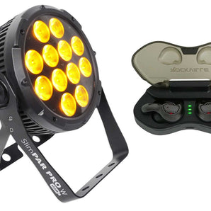 Chauvet DJ SlimPar Pro W USB White D-Fi LED Par Can Wash light Fixture+Cyberbuds