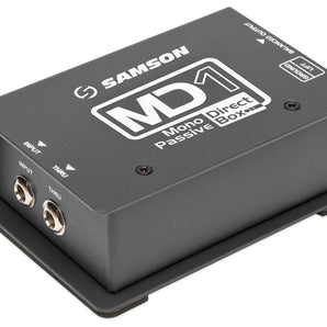 Samson S-Max MD1 Passive Mono Direct DI Box,18Hz–40kHz, 0dB/-15dB