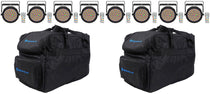(8) EZPAR 64 RGBA ILS Par Wash Up-Lights + Carry Bags
