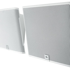 Pair JBL SLP12/T-WH Sleek Low-Profile On Wall Mount 3" 70v Commercial Speakers