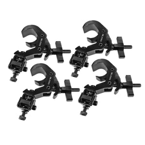 ProX T-QFC12X4 (4) Quick 90º Folding Head Clamp Adapters+T-C12 2" Truss Clamps