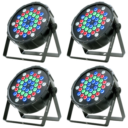 (4) LP 42 RGBW 42x1W LED DMX Par Wash Lights
