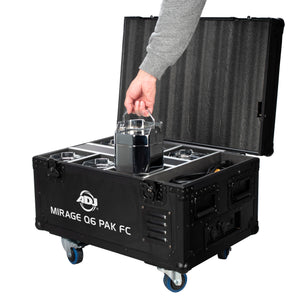 American DJ Mirage Q6 Pak 6x IP65 Battery LED Par Wash Lights+Charge+Case+Remote