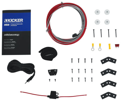 Kicker 51HS8 8" Hideaway Under-Seat Powered Car Audio Subwoofer Compact Sub HS8