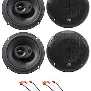 MTX Front+Rear Door 6.5" Speaker Replacement For 2001-2002 Nissan Pathfinder