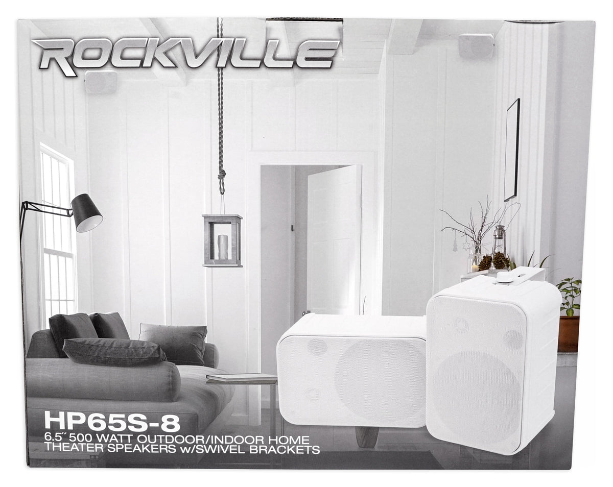 Rock Zone 8 Receiver + HP65S-8 White 8-Pack Bundle