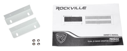 REQ42-S Silver 19" 2 x 21 Band Graphic Equalizer