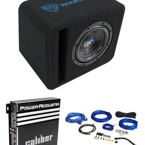 Rockville VS8K54 8" K5 800w Subwoofer+Vented Sub Enclosure+Power Acoustik Amp
