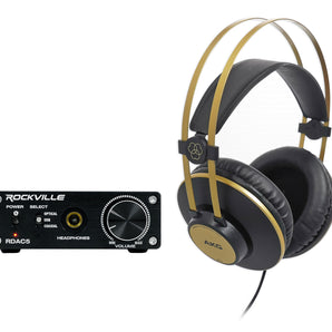 AKG K92 Studio/Production.Podcast Monitor Headphones+DAC Headphone Amp