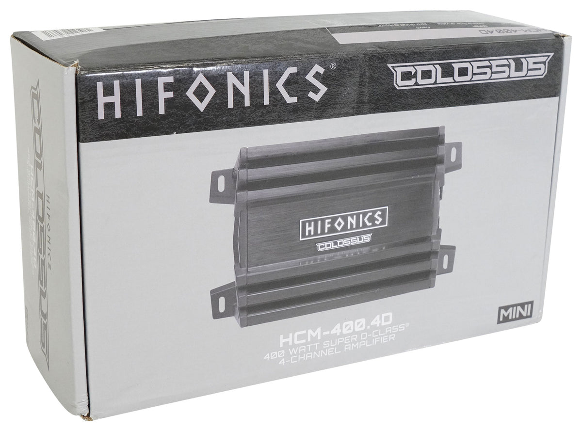 Hifonics HCM-400.4D 400 Watt 4-Channel Car Stereo Amplifier Class D Compact Amp