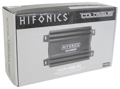 Hifonics HCM-400.4D 400 Watt 4-Channel Car Stereo Amplifier Class D Compact Amp