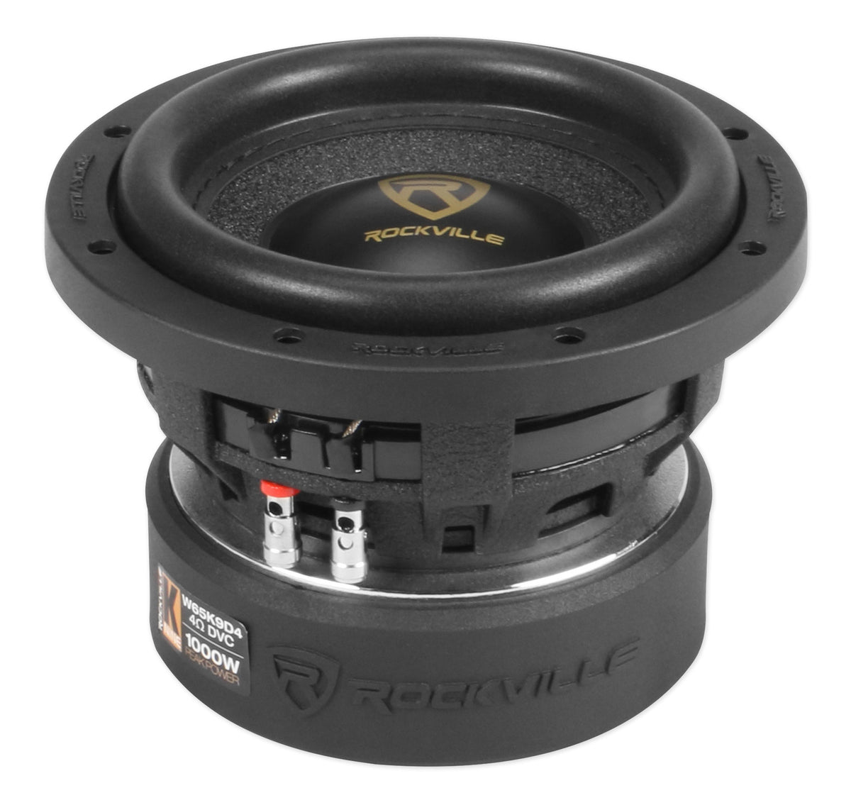 Rockville W65K9D4 + dB11 Mono Amplifier Bundle