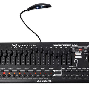 Rockville ROCKFORCE 384 Channel Light/Fog DMX Lighting Controller + MIDI Control