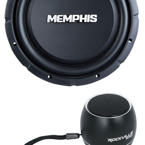 Memphis Audio SRXS1240 12" 500w Shallow Mount Car Subwoofer+Bluetooth Speaker