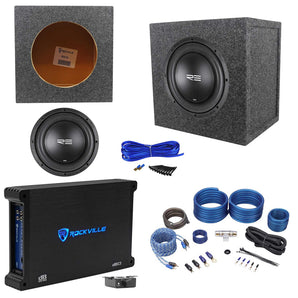 RE Audio SEX10D4 V2 SEXV2 10" 750W Subwoofer+Sealed Box+Mono Amplifier+Amp Kit