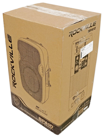 BPA10 10" Powered Active 400 Watt DJ PA Speaker w/Bluetooth + Slip Cover