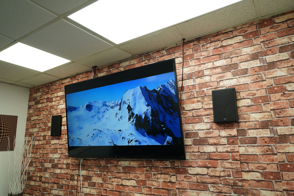 6-Zone Receiver, Black Cube, Wall & Black 8" Ceiling Spk for Restaurant/Bar/Cafe