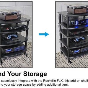 Rockville SHELF FOR FLX BLACK Add-On Shelf + Tubes For FLX BLACK