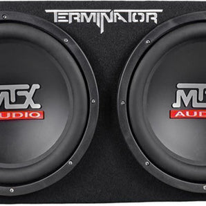 MTX Terminator TNE212D 1200 Watt 2 Ohm Dual 12” Subwoofers/Subs + Sealed Sub Box