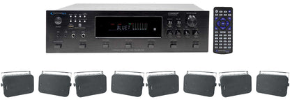 H12X500UBT 6-Zone Receiver & 4x HP65S-8 Black 6.5" Speaker Bundle