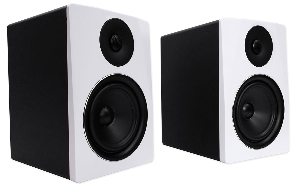 APM6W 6.5" 350W Powered Studio Monitors+Stands+Pads+Headphones